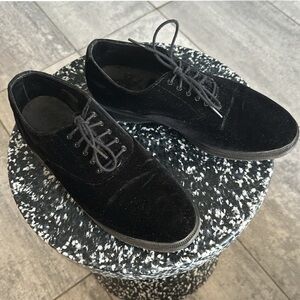 10 VELVET DR MARTENS DIC Sz 10 BRIAR WOMEN OXFORD SHOES BLACK VELVET